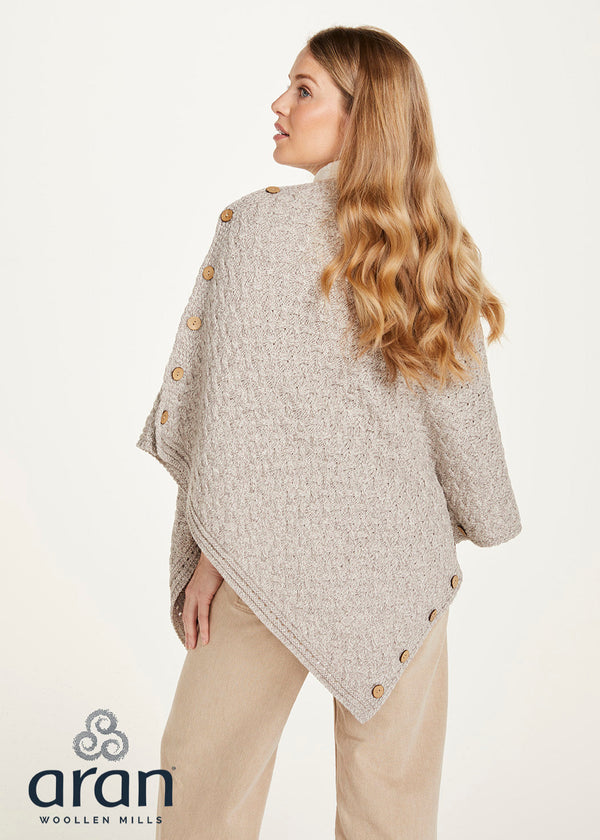 Glenbeigh Aran Cape | Oatmeal