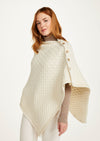 Glenbeigh Aran Cape - Cream