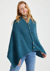 Glenbeigh Aran Cape - Teal