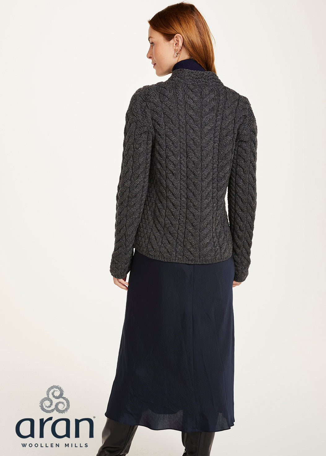 Aran 3 Buttons Trellis Cardigan