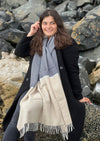McNutt Stripe Pashmina Basswood And Smoke Wrap