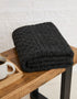 Aran Honeycomb Blanket | Charcoal