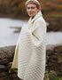 Aran Honeycomb Blanket | Natural