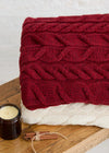 Supersoft Aran Cable Throw | Red
