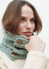 Aran Merino Wool Button Scarf