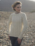 Listowel Ladies Aran Cabled Sweater | Natural