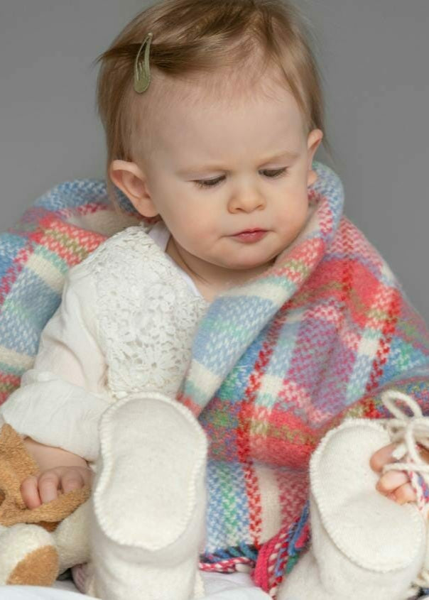 John Hanly Baby Blanket - Pink Blue