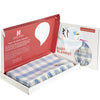 Irish Cashmere Baby Blanket Blue Block Check in a presentation box.