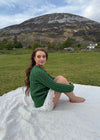 Ladies Slim-Fit Aran Sweater | Green