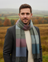 Foxford Lambswool Scarf | Autumn Contemapry Stripe