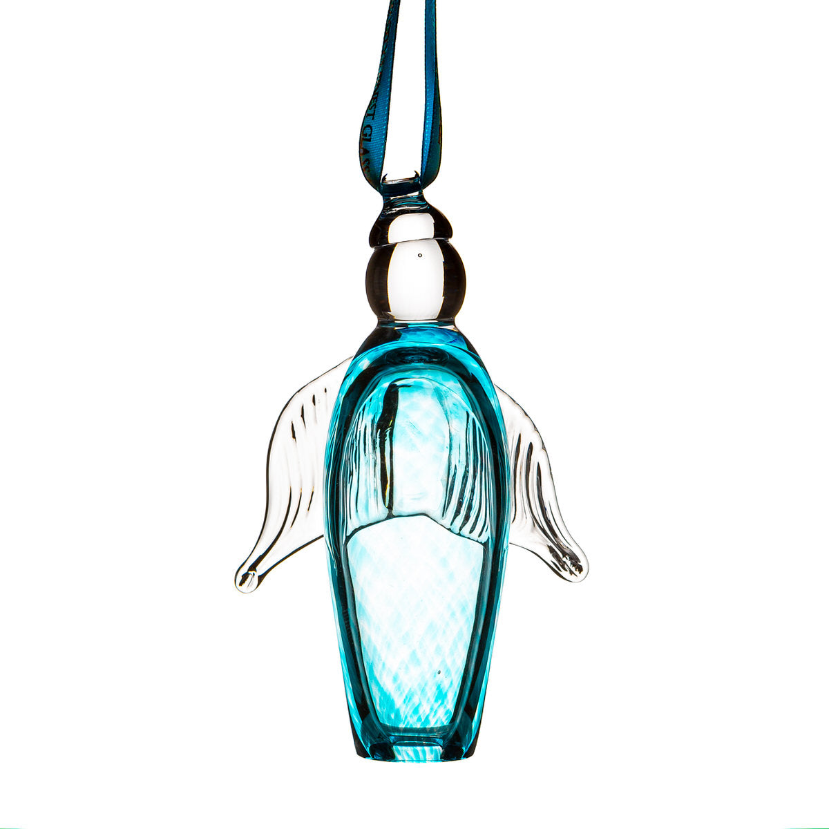 Irish Glass Blue Angel Ornament