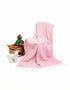 Couverture bébé en laine d'agneau John Hanly | Rose