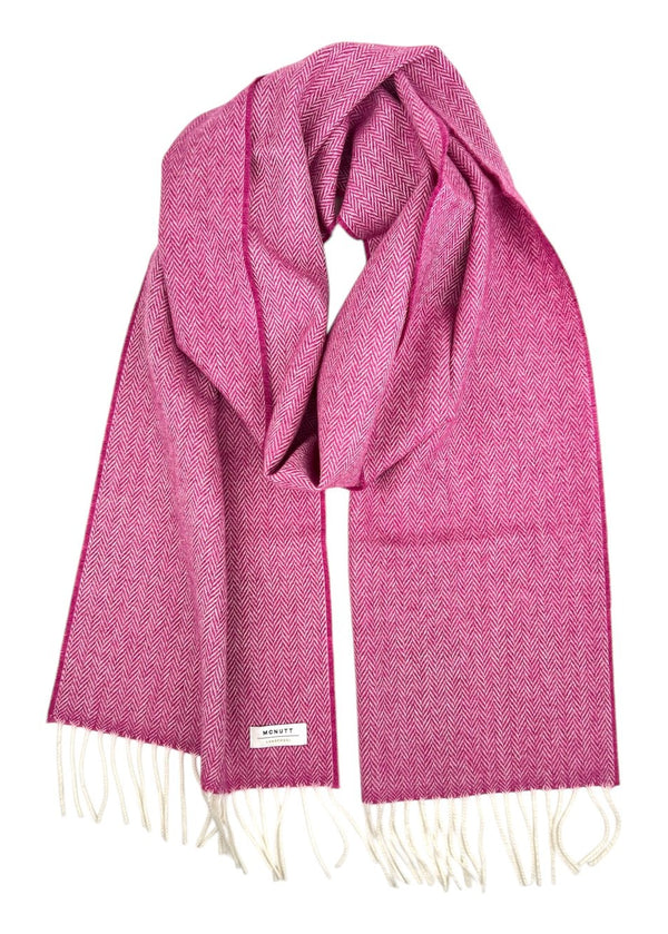 McNutt Herringbone Scarf | Beetroot