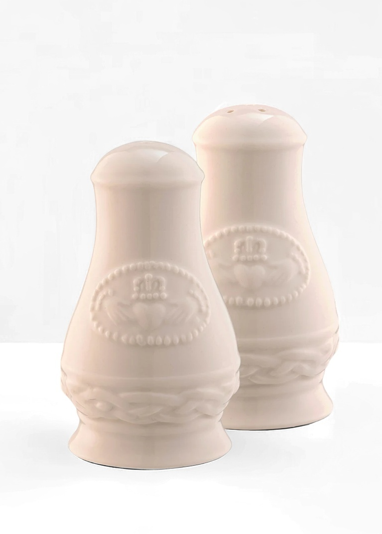 Belleek Classic Claddagh Salt & Pepper