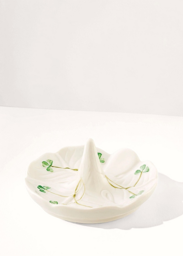 Belleek Classic Shamrock Ring Holder