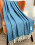 McNutt Pure Wool Throw | Blue Sky