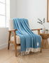 McNutt Blue Sky Herringbone Throw | Pure Irish Wool Blanket