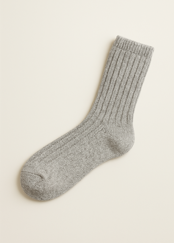 Grigio Irish Wool Neppy Socks