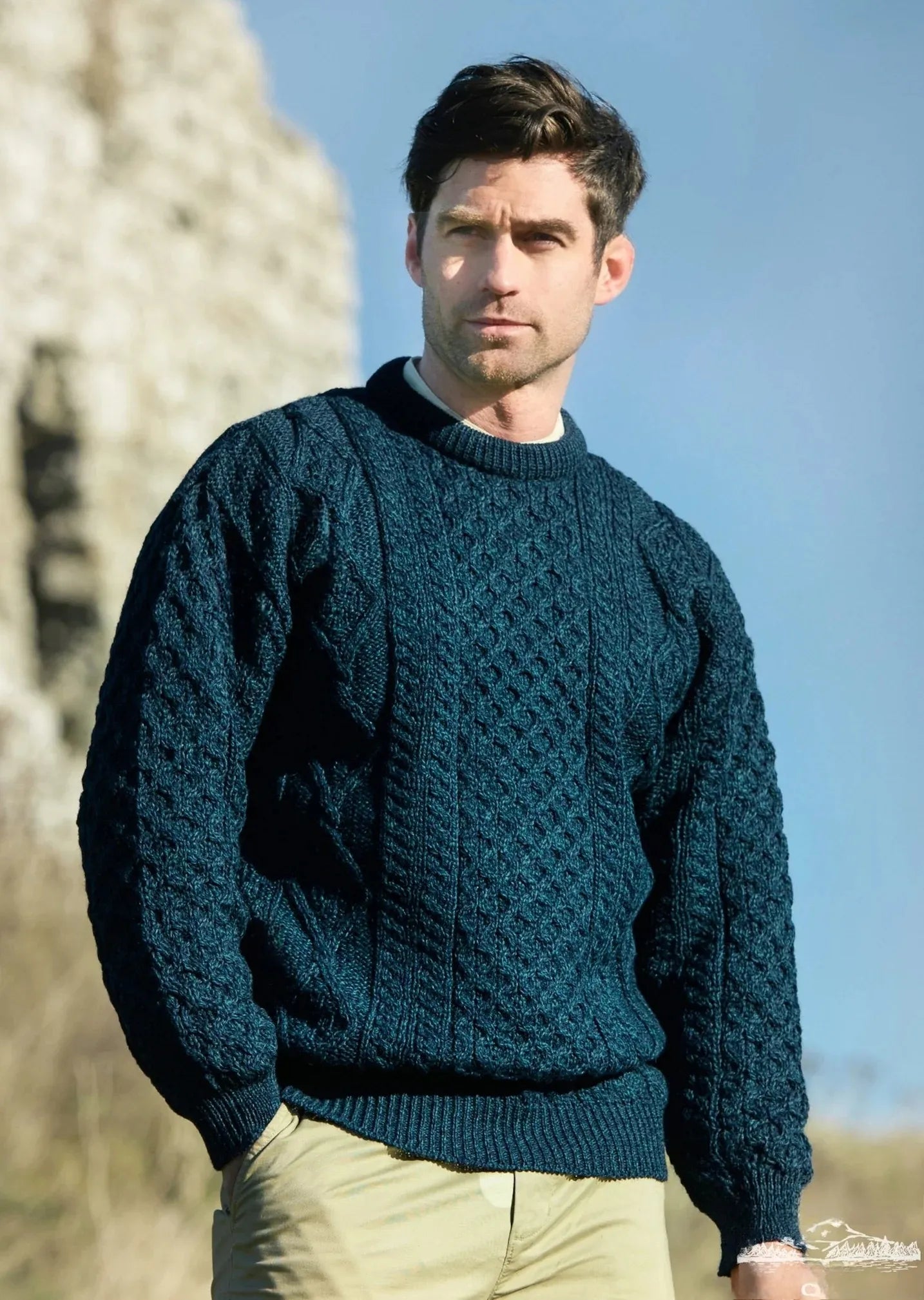 Inis Mor Aran Sweater | Blackwatch