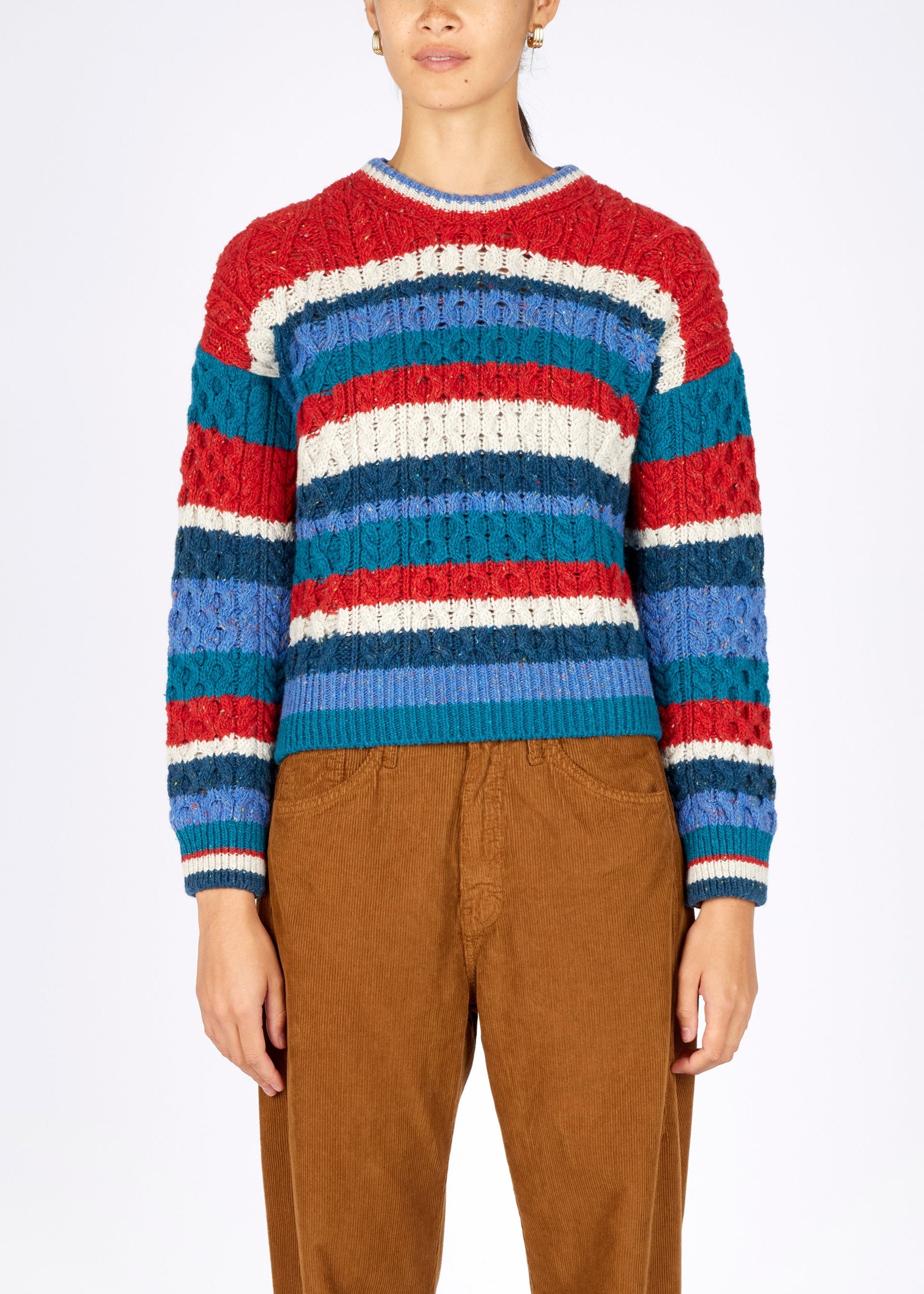 IrelandsEye Maya Multi-Coloured Sweater | Chilli