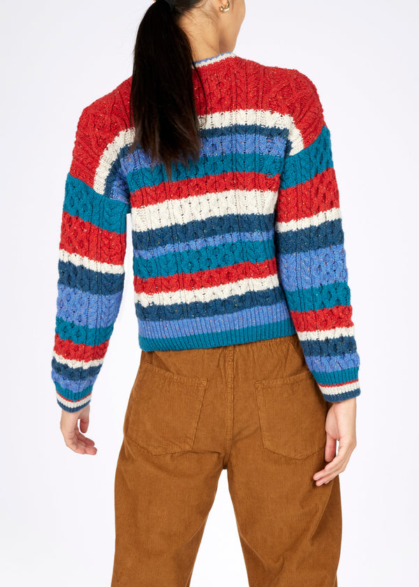 IrelandsEye Maya Multi-Coloured Sweater | Chilli