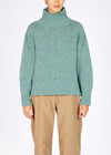 IrelandsEye Polo Neck Sweater | Ocean Mist