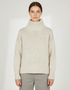 Women's Irish Polo Neck Sweater | Chalk Yellow | 95% Wool 5% Cashmere | Ireland's Eye