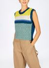 IrelandsEye Colour Block Aran Vest | Buttercup