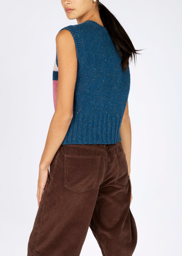 IrelandsEye Colour Block Aran Vest | Marina
