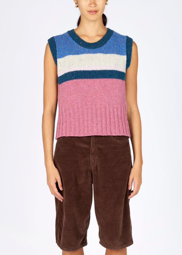 IrelandsEye Colour Block Aran Vest | Marina