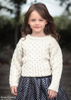 Kids Aran Wool Sweater - Natural