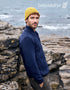 IrelandsEye Lightweight Aran Cashmere Mix Shawl Sweater | Navy