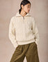 IrelandsEye Women's Cropped Aran Troyer Sweater | Natural