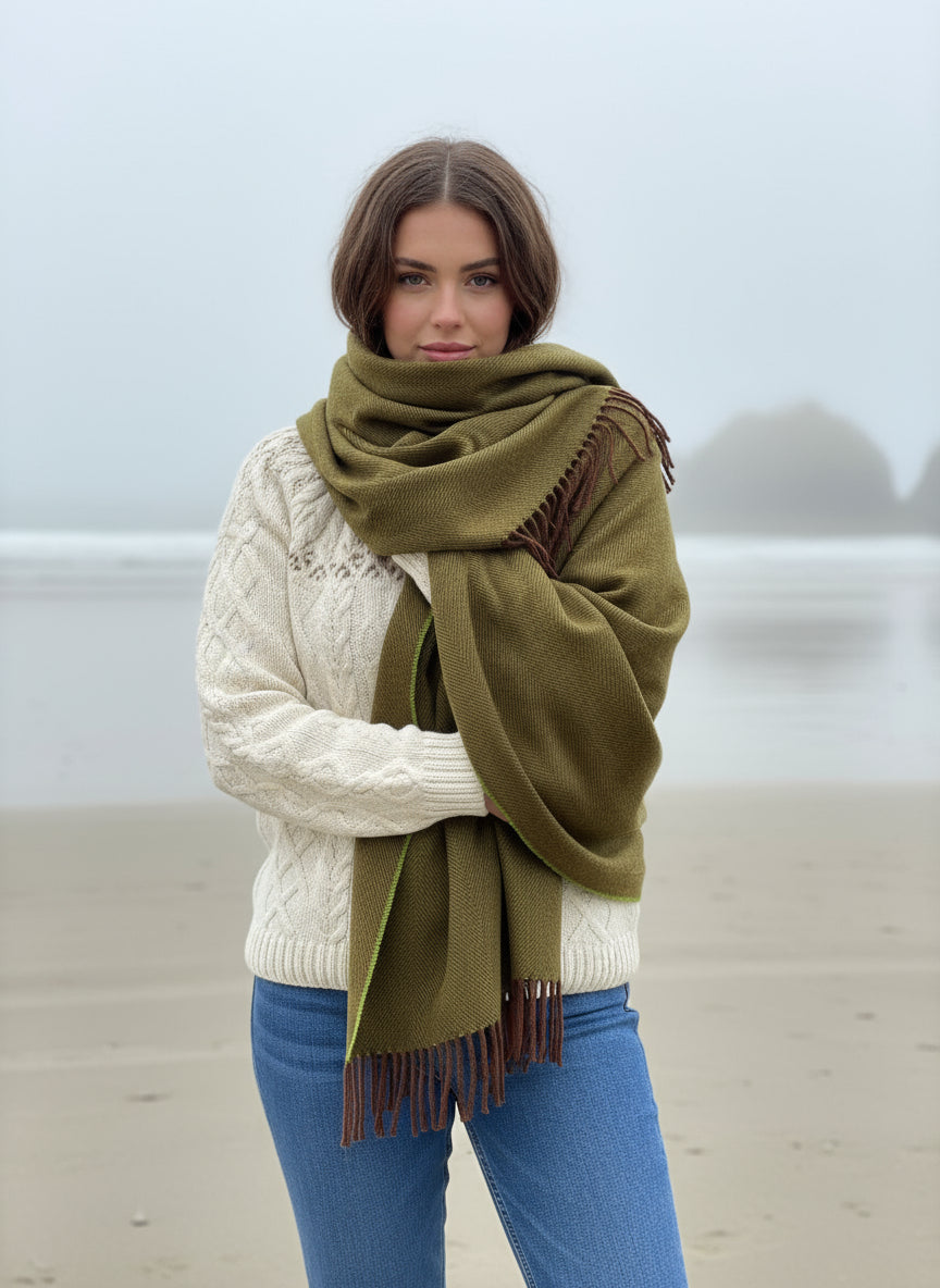 McNutt Cashmere Wrap | Turf Green