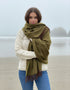 McNutt Lambswool Wrap | Turf Green
