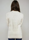 Ladies Slim-Fit Aran Sweater | Natual