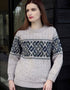 Irish Unisex Celtic Jacquard Sweater – Oatmeal | 100% Merino Wool