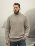 Men's Fisherman Aran Rib Sweater | Oatmeal