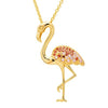14kt Gold Vermeil CZ Flamingo Necklace