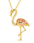 14kt Gold Vermeil CZ Flamingo Necklace