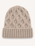 Aran Merino Wool Beanie Hat | Oatmeal - Clearance
