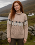 Aran Merino Wool Sheep Sweater | Oatmeal
