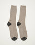 Oatmeal Grey Toe Merino Wool Socks | Women's