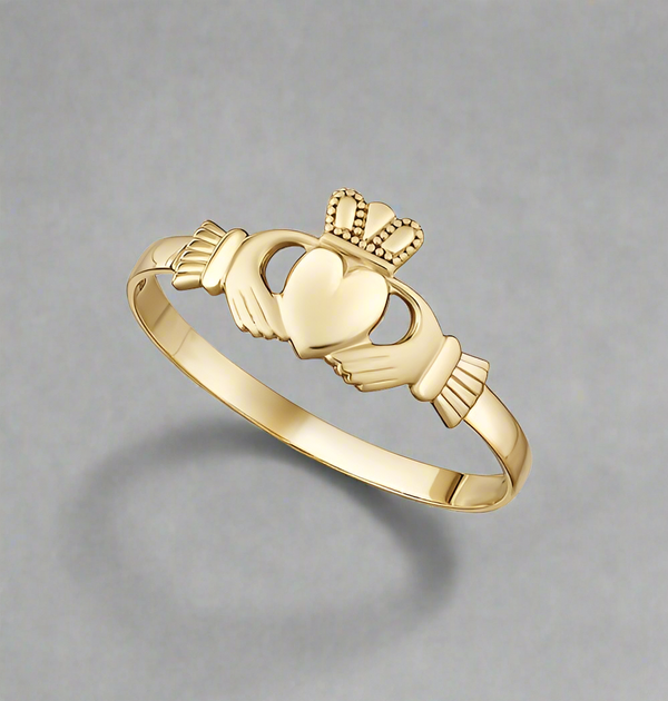 10K Gold Mini Claddagh Ring