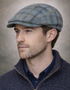 Mucros Kerry Cap | Premium Wool Flat Cap | Blue Check