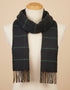 Cashmere Merino Scarf | Beige Green Windowpane