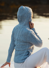 Aran Hooded Cardigan | Sky Blue