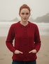 Aran Lumber Cardigan | Red