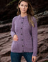 Aran Lumber Cardigan | Lavender - Clearance