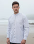 Civilian Irish Grandfather Shirt | Navy Stripe